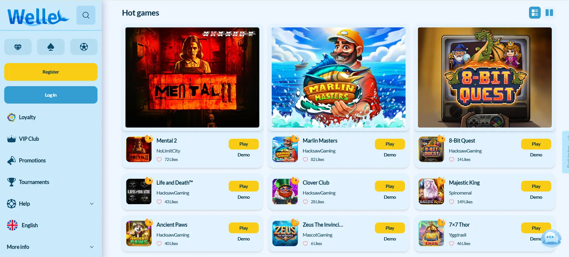 Welle Casino – strona z grami